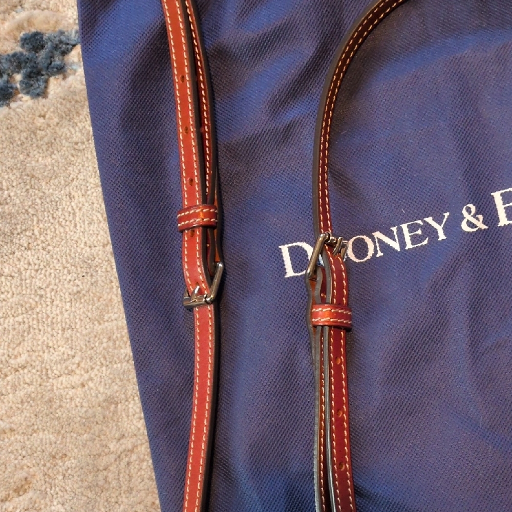 Dooney & Bourke Maroon Suede Crossbody with Leather Trim - Picture 7 of 10